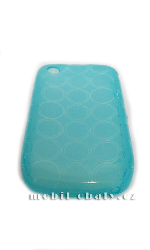Obal SES na BlackBerry curve 8520/8530 modrá silikon kruhy