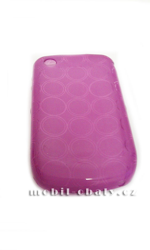 Obal SES Circle na BlackBerry curve 8520/8530 fialová silikon kruhy