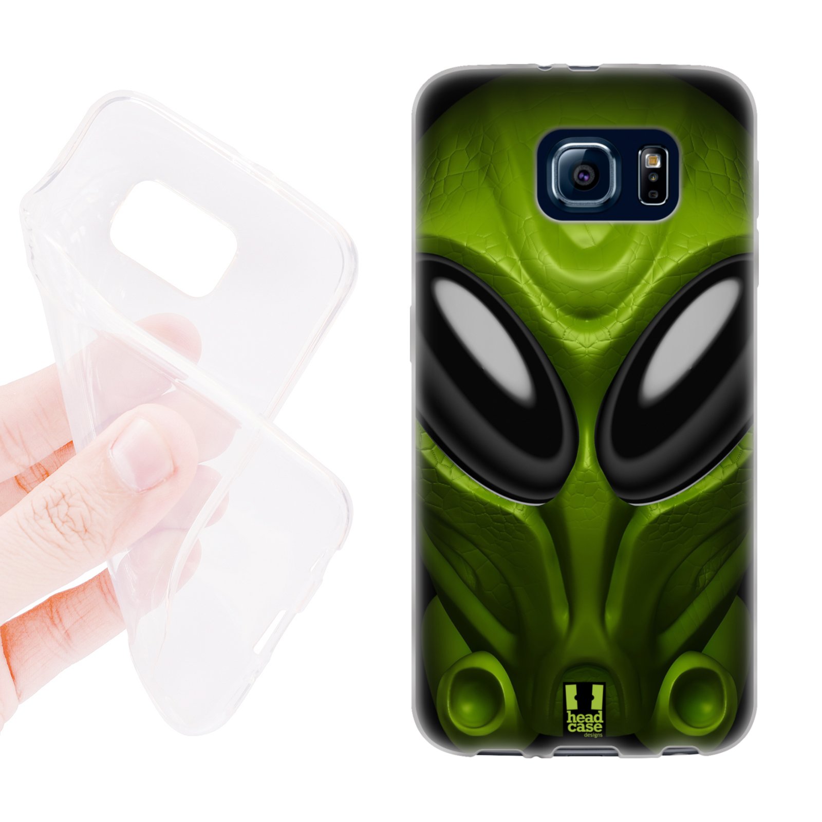 HEAD CASE silikonový obal na mobil Samsung galaxy S6 vesmírný válečník zelená