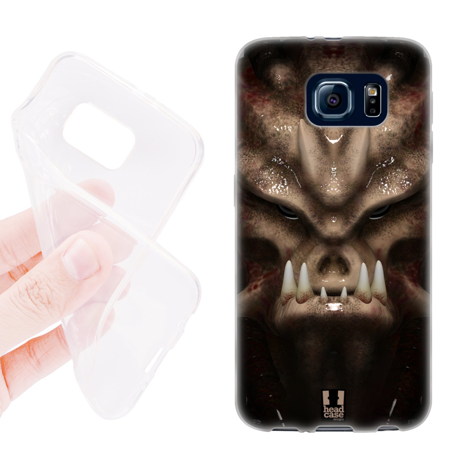 HEAD CASE silikonový obal na mobil Samsung galaxy S6 vesmírný válečník vetřelec