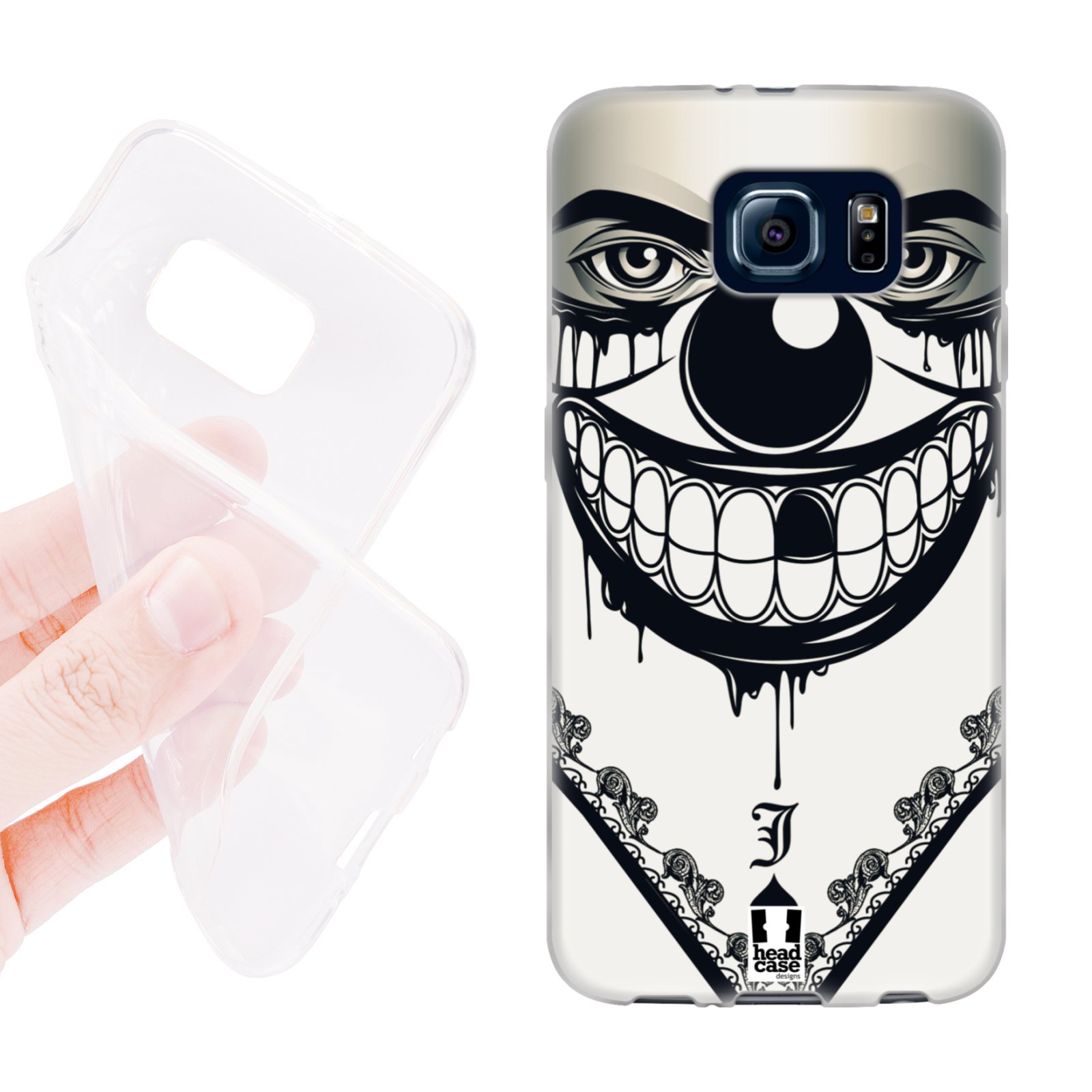 HEAD CASE silikonový obal na mobil Samsung galaxy S6 šátek zloděj klaun