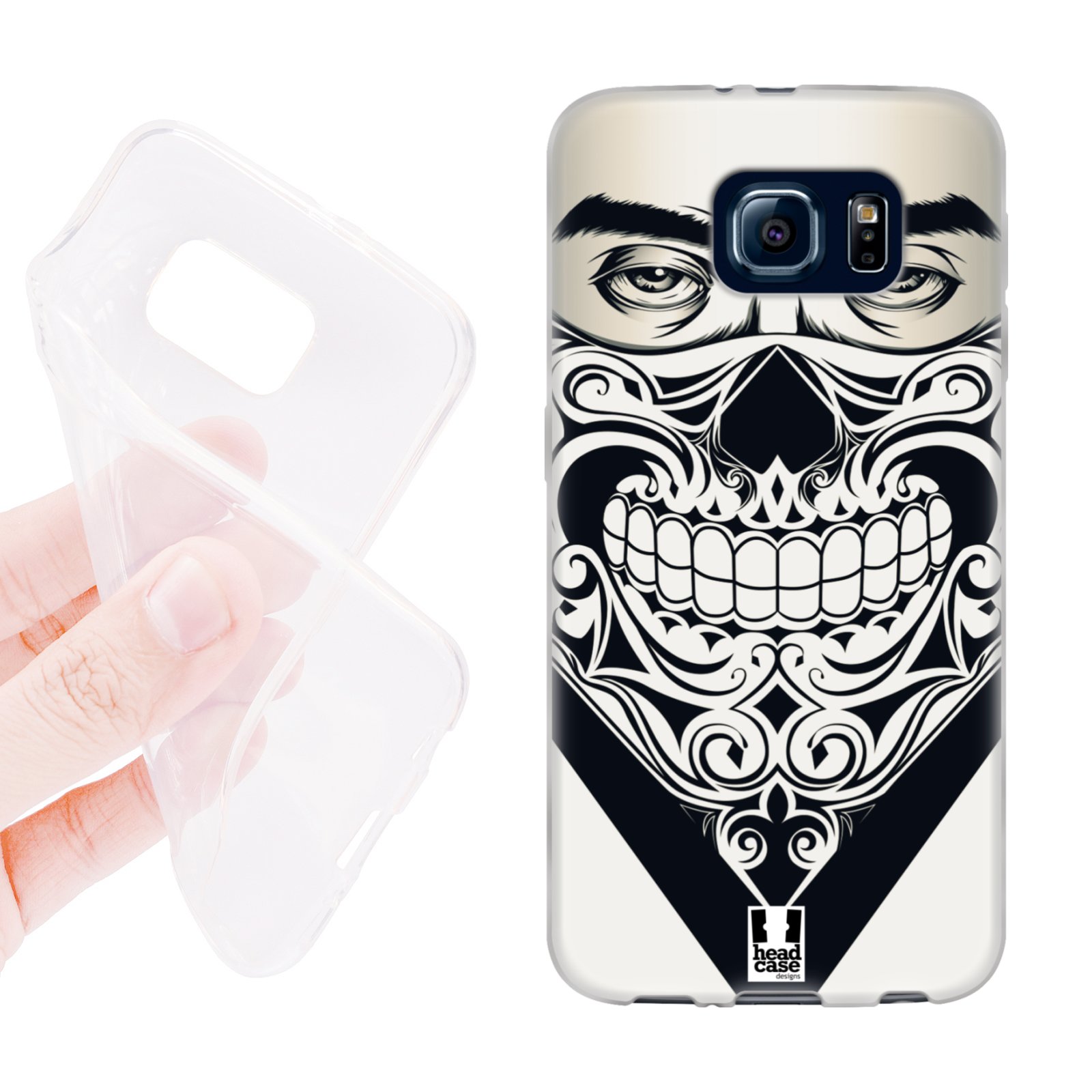 HEAD CASE silikonový obal na mobil Samsung galaxy S6 šátek smrtící pohled