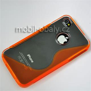 S-line obal oranžový průhledný Apple Iphone 4/4S