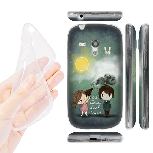 HEAD CASE silikonové Pouzdro na mobil Samsung galaxy S3 MINI vzor děvče s fénem