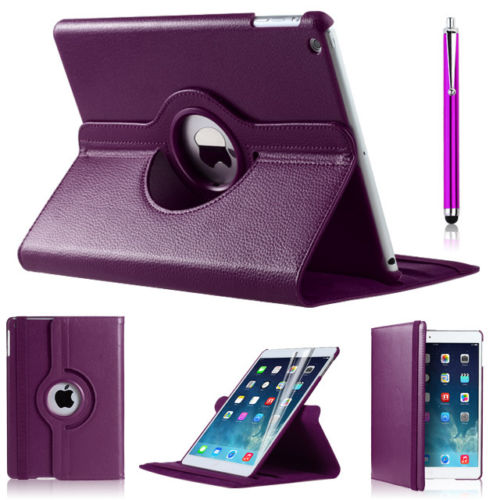 Pouzdro 360 DEGREE na tablet Apple iPad Air fialová barva+ fólie zdarma