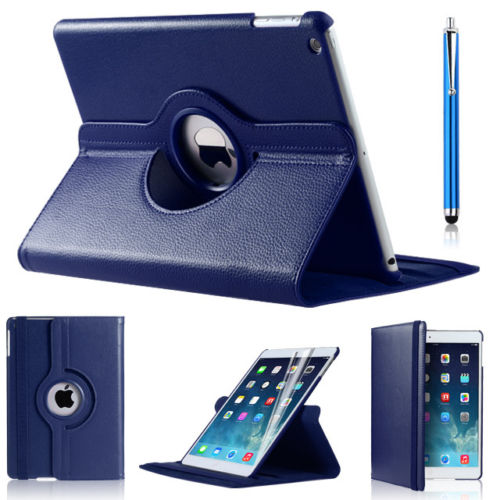 Pouzdro 360 DEGREE na tablet Apple iPad Air modrá barva + folie zdarma