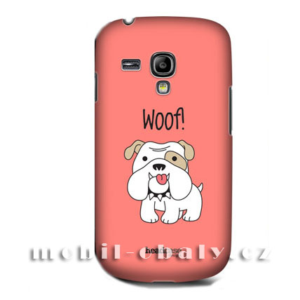 HEAD CASE pouzdro na mobil Samsung galaxy S3 mini pejsek buldok červená