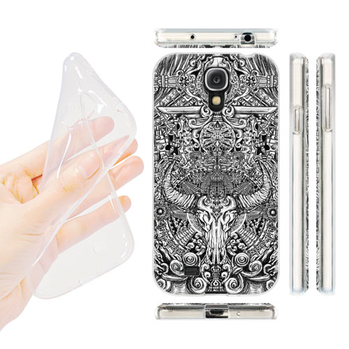 HEAD CASE silikonový obal na mobil Samsung galaxy S4 lebky a meče apokalypsa