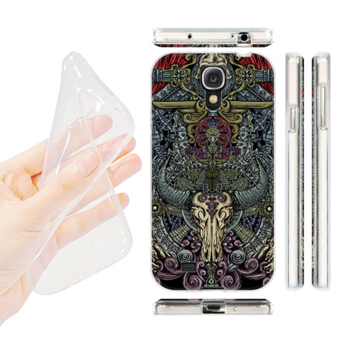 HEAD CASE silikonový obal na mobil Samsung galaxy S4 lebky a meče apokalypsa