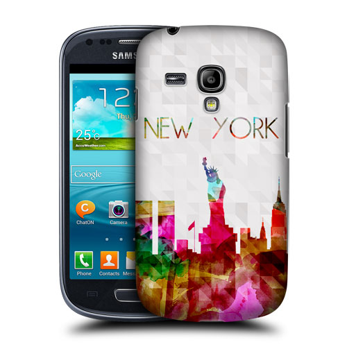 HEAD CASE pouzdro na mobil Samsung galaxy S3 mini město New York barevný vzor