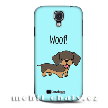 HEAD CASE pouzdro na mobil Samsung galaxy S4 zvířátko jezevčík modrá