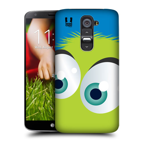 HEAD CASE pouzdro na mobil LG G2 motiv smajlík zelený