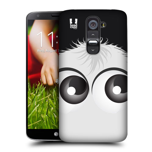 HEAD CASE pouzdro na mobil LG G2 motiv smajlík bílý