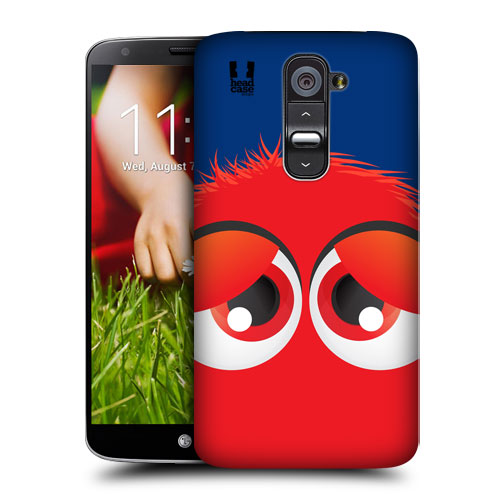 HEAD CASE pouzdro na mobil LG G2 motiv smajlík červený