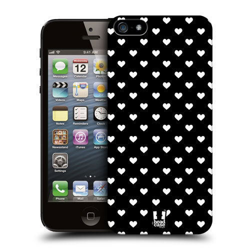 HEAD CASE Plastový obal na mobil Iphone 5/5S barevná srdce