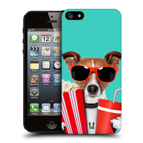 HEAD CASE plastový obal na mobil Iphone 5/5S legrační zvířátka pejsek v kině