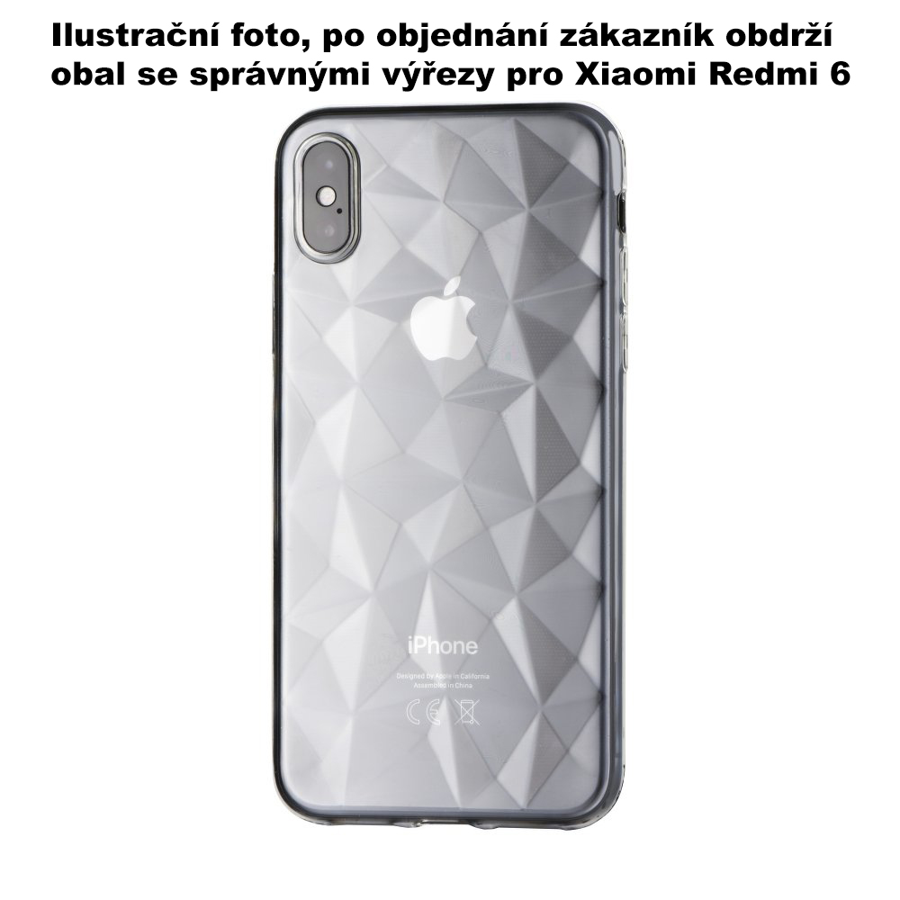 Pouzdro Xiaomi Redmi 6 / 6A silikonové čiré diamanty