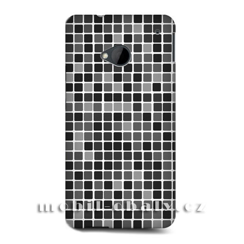 HEAD CASE obal na mobil HTC ONE M7 mozaika barva černá