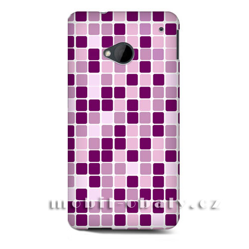 HEAD CASE obal na mobil HTC ONE M7 mozaika barva růžová