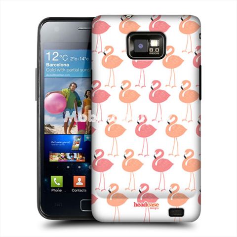 HEAD CASE obal na mobil Samsung Galaxy i9100 S2 Ptáci plameňáci