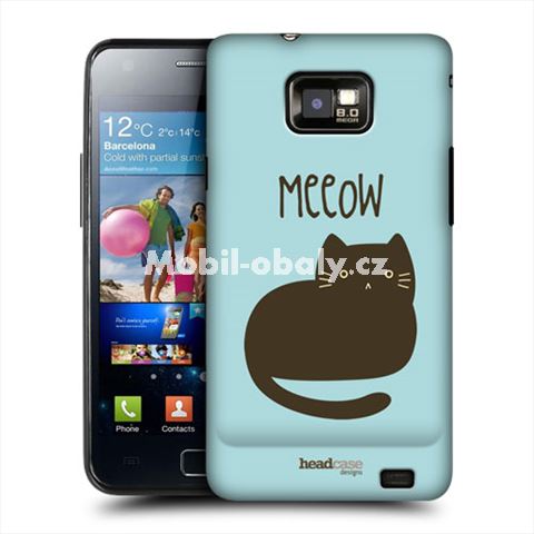 HEAD CASE obal na mobil Samsung Galaxy i9100 S2 Černá kočka