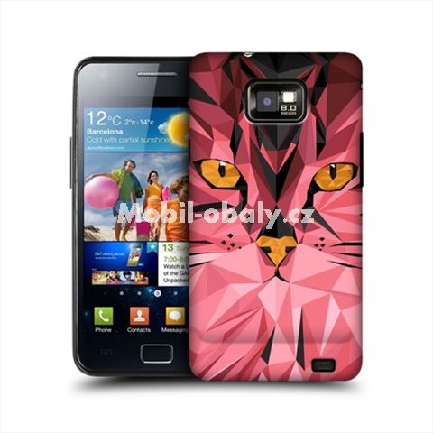 HEAD CASE obal na mobil Samsung Galaxy i9100 S2 Geometrické zvíře kočka