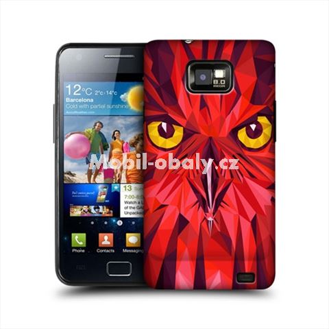 HEAD CASE obal na mobil Samsung Galaxy i9100 S2 Geometrické zvíře sova