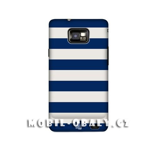 HEAD CASE obal na mobil Samsung Galaxy i9100 S2 modré pruhy vodorovné