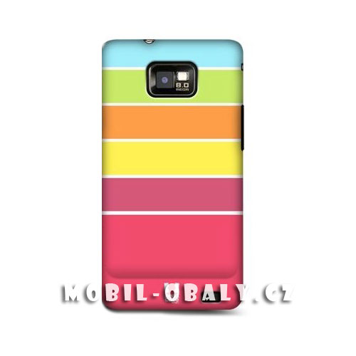 HEAD CASE obal na mobil Samsung Galaxy i9100 S2 barevné pruhy 1