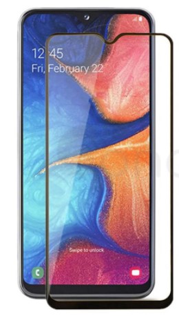 3D Tvrzené ochranné sklo pro mobil Samsung Galaxy A20s černé okraje
