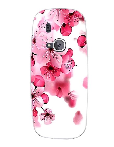 Silikonové pouzdro Nokia 3310 (2017) růžové květy