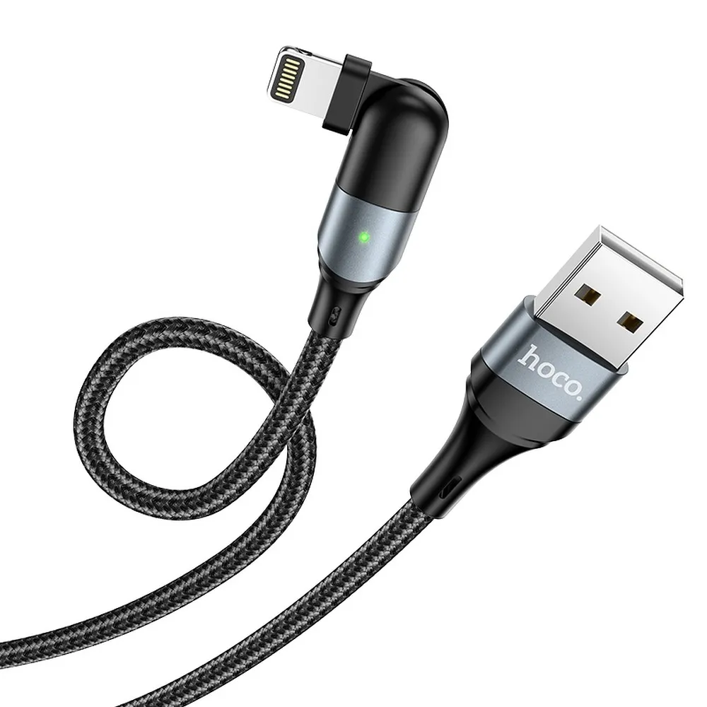 HOCO kabel USB do iPhone Lightning 8-pin 2,4A U100 černý