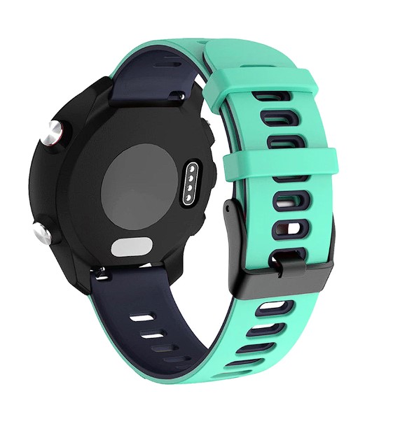 Dvoubarevný řemínek pro hodinky Garmin VivoActive 3 tyrkysová tmavě modrá