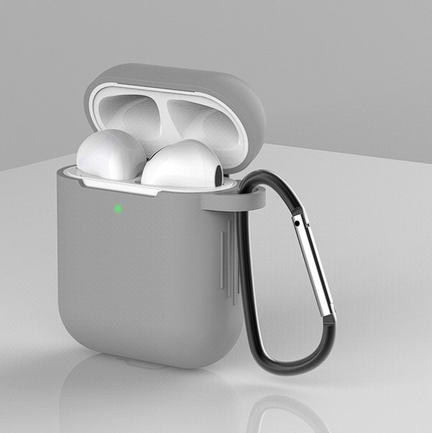 Pouzdro pro Apple Airpods - silikon - šedá