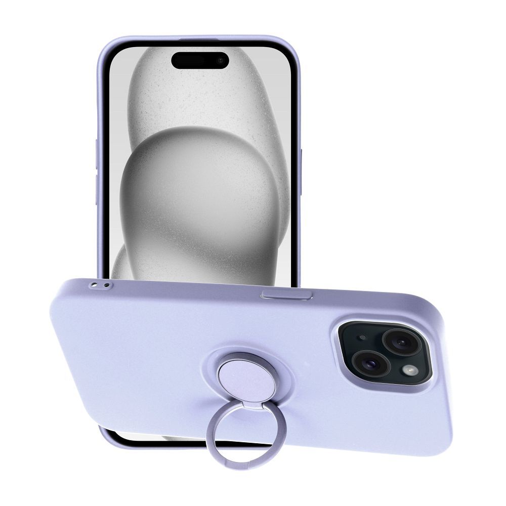 Silikonový obal s držákem pro Apple Iphone 15 fialová