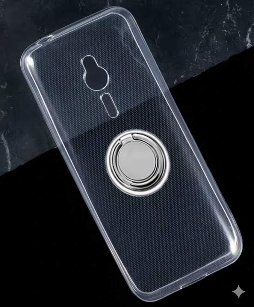 Silikonové pouzdro Nokia 230 průhledné s držákem