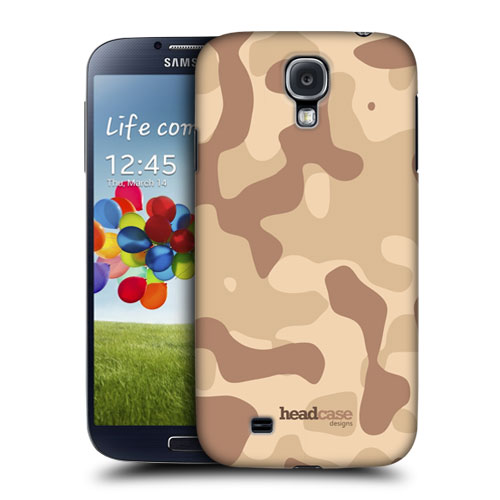 HEAD CASE pouzdro na mobil Samsung galaxy S4 Vojenský vzor světlá