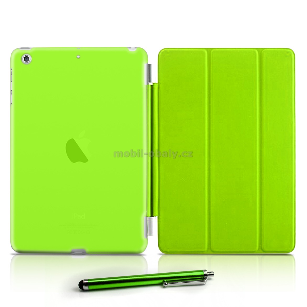 Magnetické pouzdro na tablet Apple iPad Air zelená barva + fólie zdarma