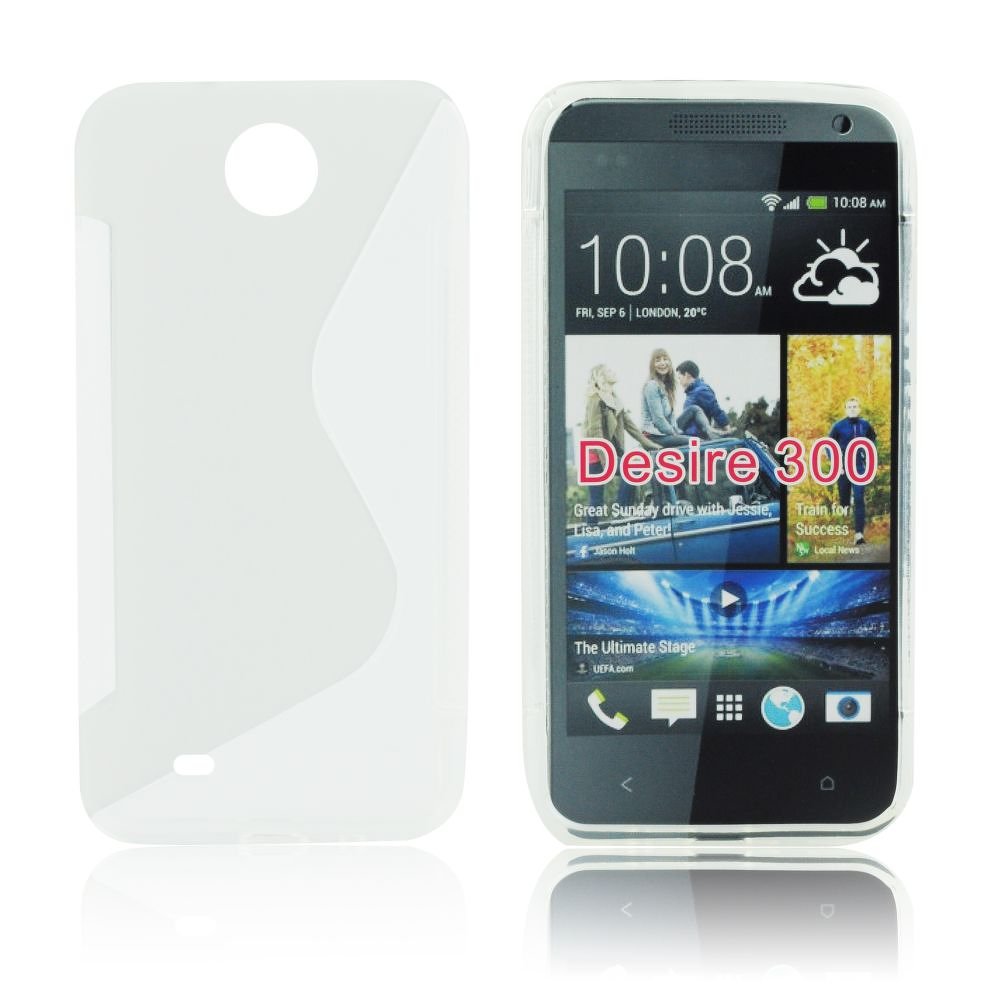 Pouzdro na mobil HTC Desire 300 čistý silikon