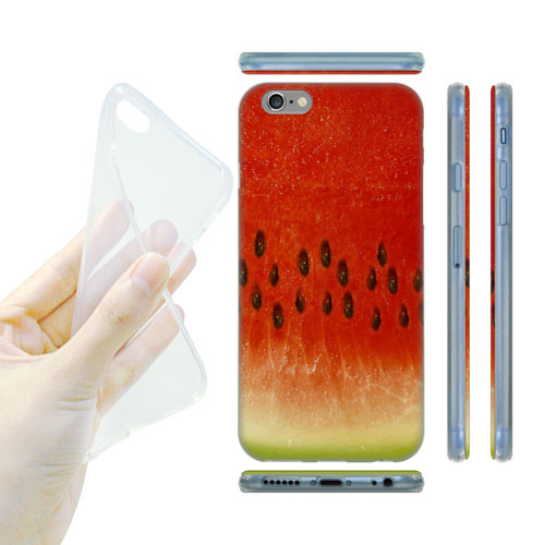 HEAD CASE silikonový obal na mobil Iphone 6/6S foto ovoce meloun červená