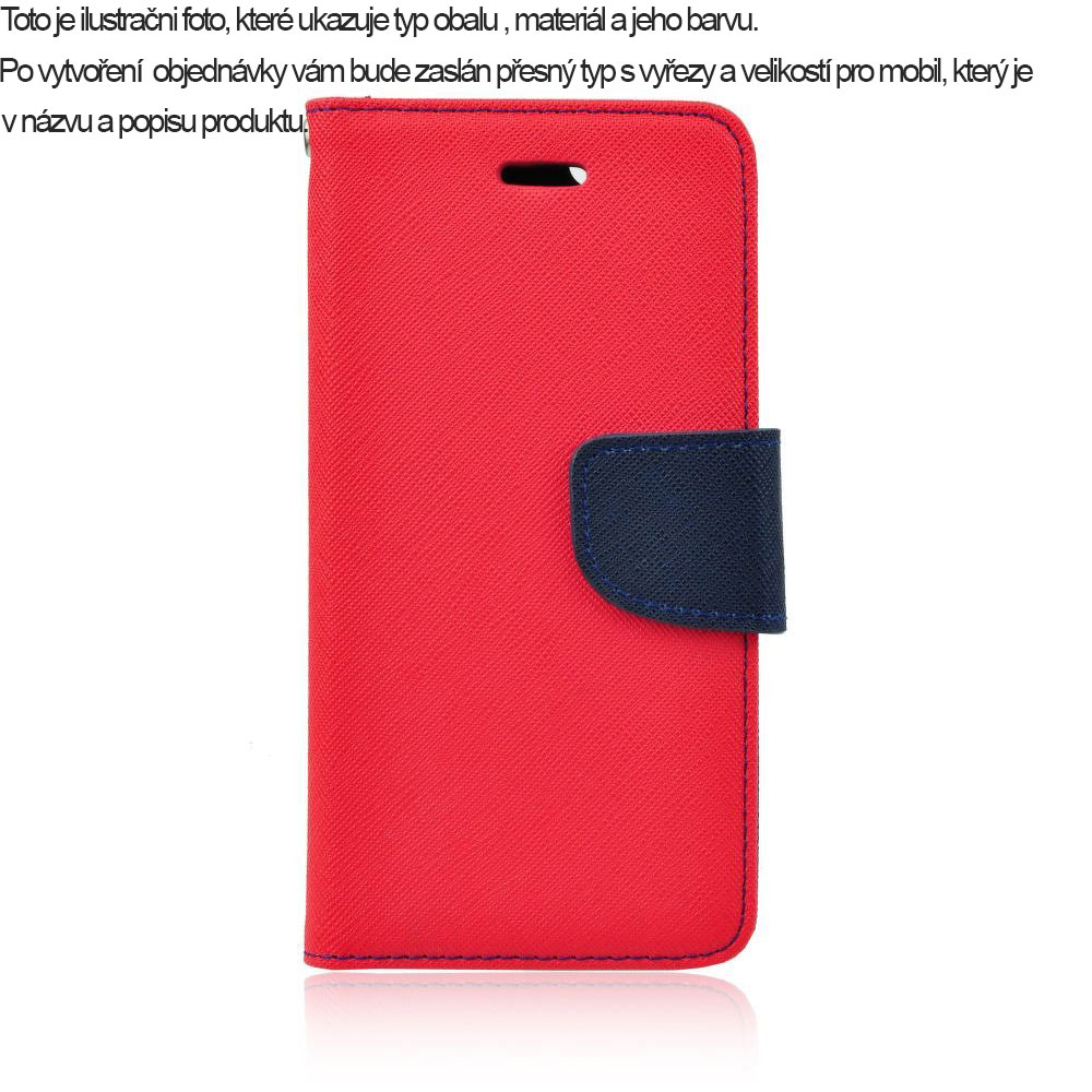 Flipové pouzdro na mobil Fancy Book Case Alcatel Idol 3 (5,5") červená, modrá
