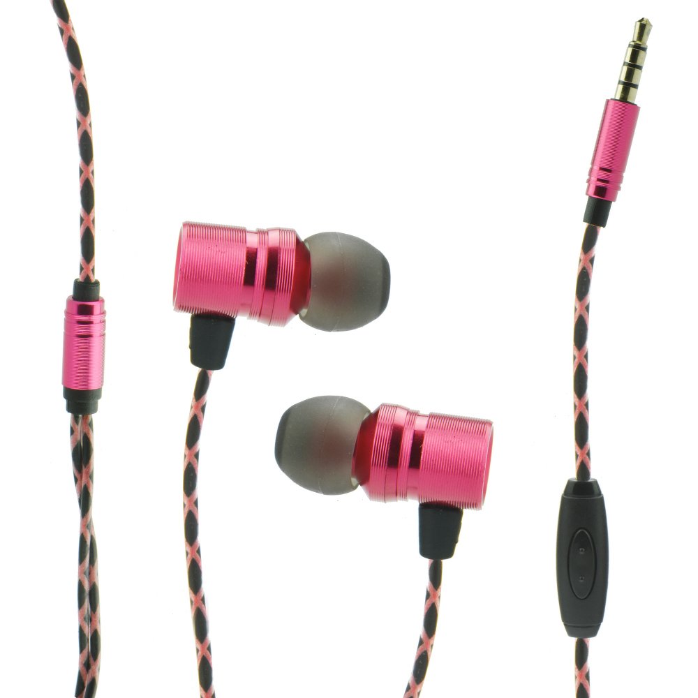 Značková sluchátka stereo špunty VIDVIE aluminium růžový odstín