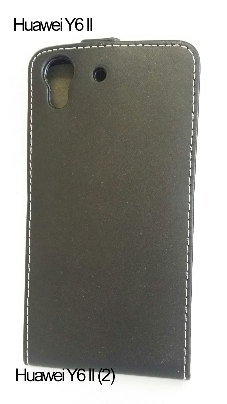 Flipové pouzdro Forcell černá barva eko-kůže pro mobil Huawei Y6 II / Honor 5a