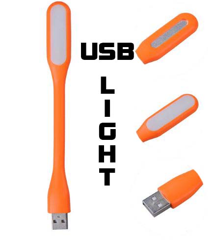 USB led lampička do notebooku oranžová barva