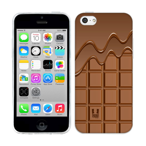 HEAD CASE silikonový obal na mobil Iphone 5C vzor imitace čokolády poleva