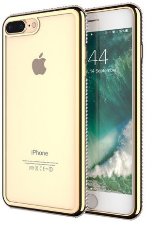 Obal, kryt Apple Iphone 5, 5S, SE zlatá s kamínky
