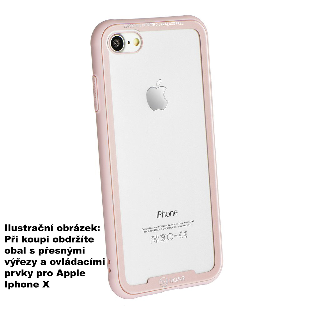 Obal Apple Iphone X / XS Roar Glass Airframe růžová