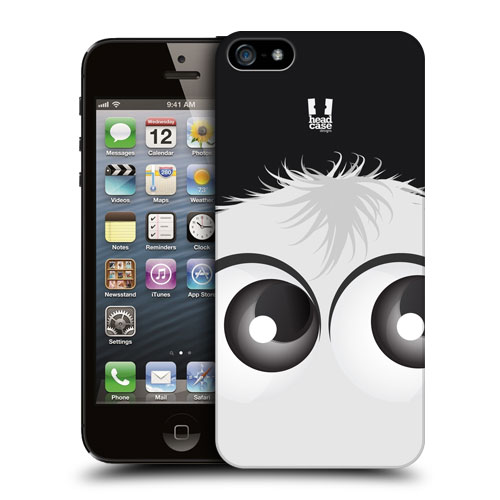 HEAD CASE plastový obal na mobil Iphone 5/5S motiv smajlík bílý