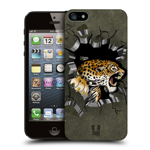 HEAD CASE plastový obal na mobil Iphone 5/5S motiv divoká zvířata leopard