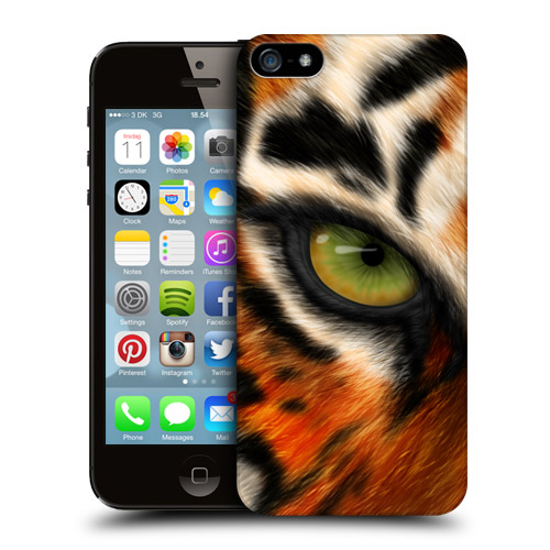 HEAD CASE plastový obal na mobil Iphone 5/5S motiv pohled zvířete tygr